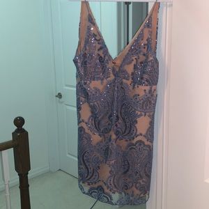 Free People sequin dress (icy blue)